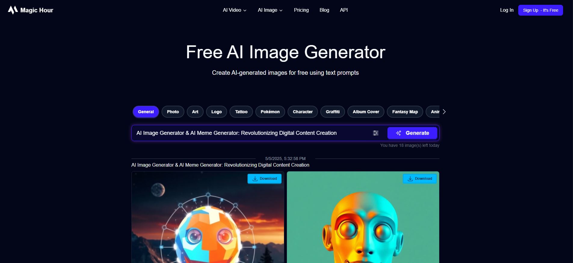 AI Image Generator & AI Meme Generator:  Digital Content Creation